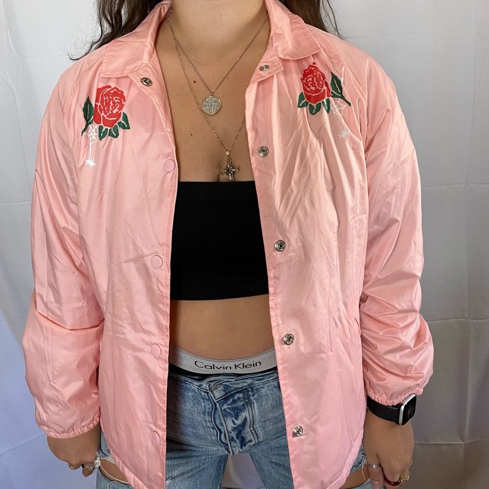 Obey Pink Snap Trucker Jacket